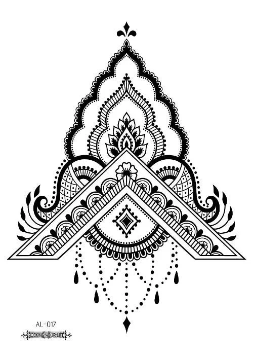 38 Kinds Adult Chest Back Tattoo Rose Flowers Mandala Totem Waterproof Temporary Body Art Sticker Disposable tatouage temporaire