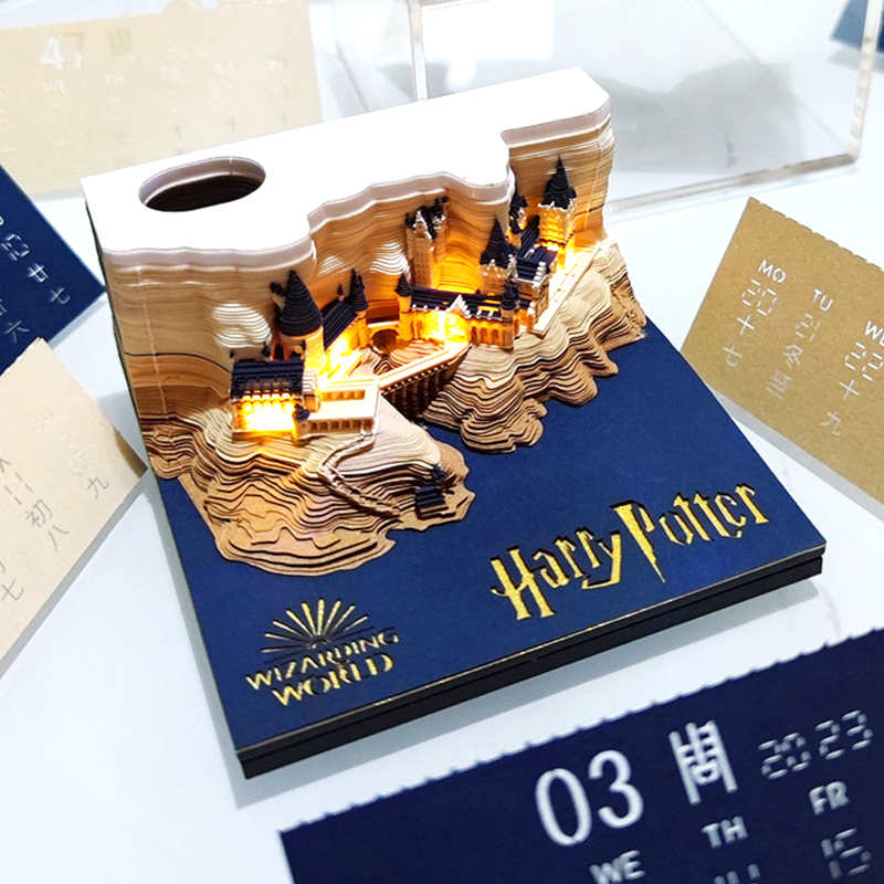 Mystical Dragon Palace 3D Papercraft Calendar 2024: Limited Edition English Version – Handcrafted & Customizable