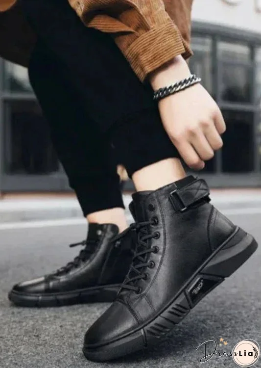 Javon | Black Leather Boots