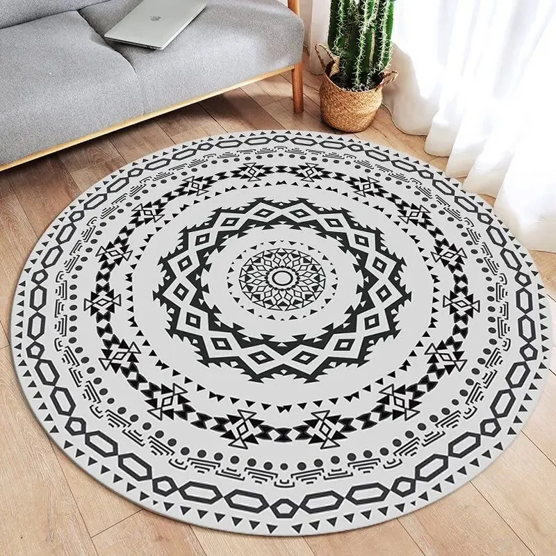 Athvotar Round Carpets Modern Living Room Sofa Coffee Table Rug Simplicity Decoration Bedroom Carpet Kitchen Bathroom Non-slip Rugs