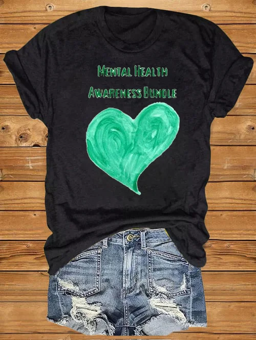 Women's  Mental Health Awareness Short Sleeve T-Shirt socialshop