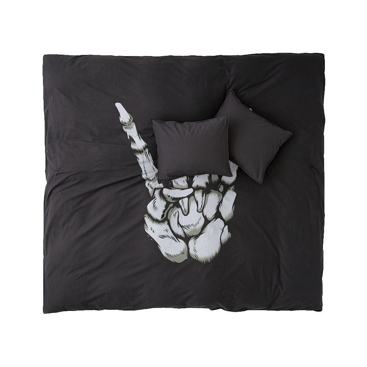 Rock Hand Bones, Rock and roll Duvet Cover Set