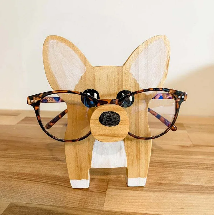 Tony-Handmade Corgi Glasses Stand Art Gift