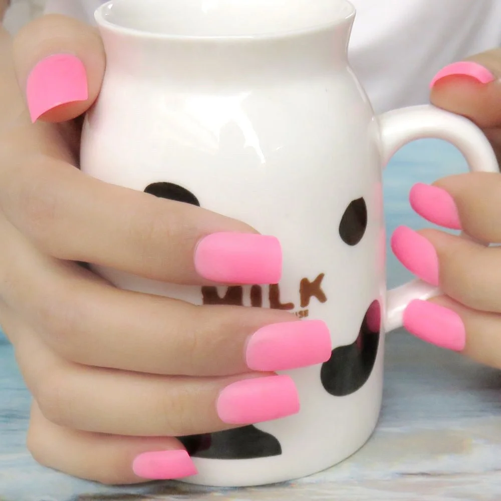 24Pcs Matte Black Short Fake Nails Artificial Press On False Nails For Design Full Cover Fingernails Manicure Tool-Nail Inspo