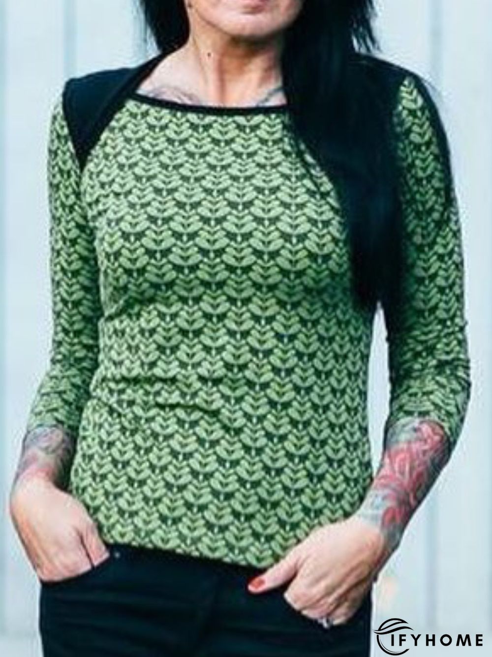 Floral-Print Casual Cotton-Blend Tops | IFYHOME