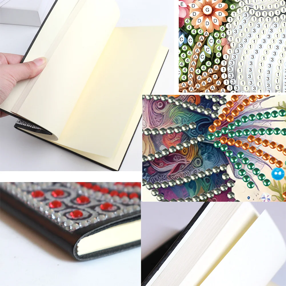 DIY Seahorse Special Shaped Diamond Painting Diary Book 50 Pages for Adults Kids