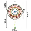 >Upgrade Size<DIY Diamond Painting Double-sided Rotatable Bird Hanging Wind Chime Suncatcher Hanging Kit