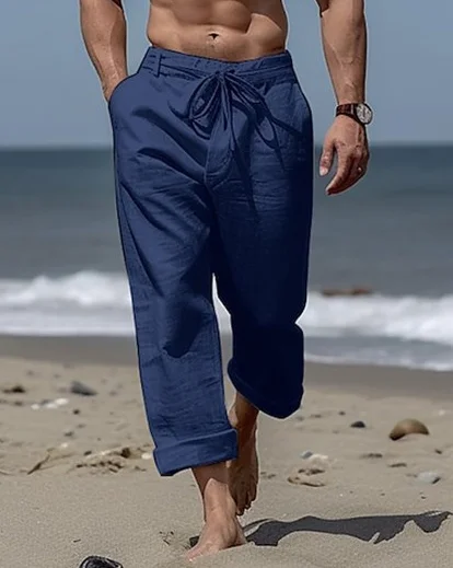 Suitmens Men'S Cotton Linen Trousers
