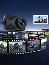 2K HD WiFi Motorcycle Camera IP67 Waterproof Motorcycle Dash Cam 140 Degree Wide Angle Driving Dash Cam DVR Camcorder for Cycling