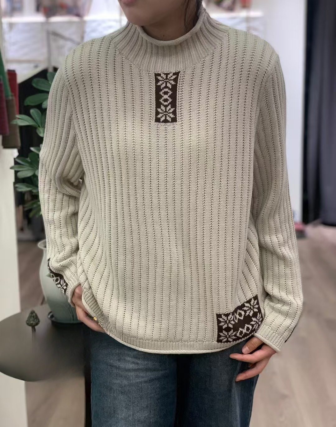 Chicfifth Sweater Women Winter Long Sleeve High Quality Autumn Vintage Top Knitted Cardigan