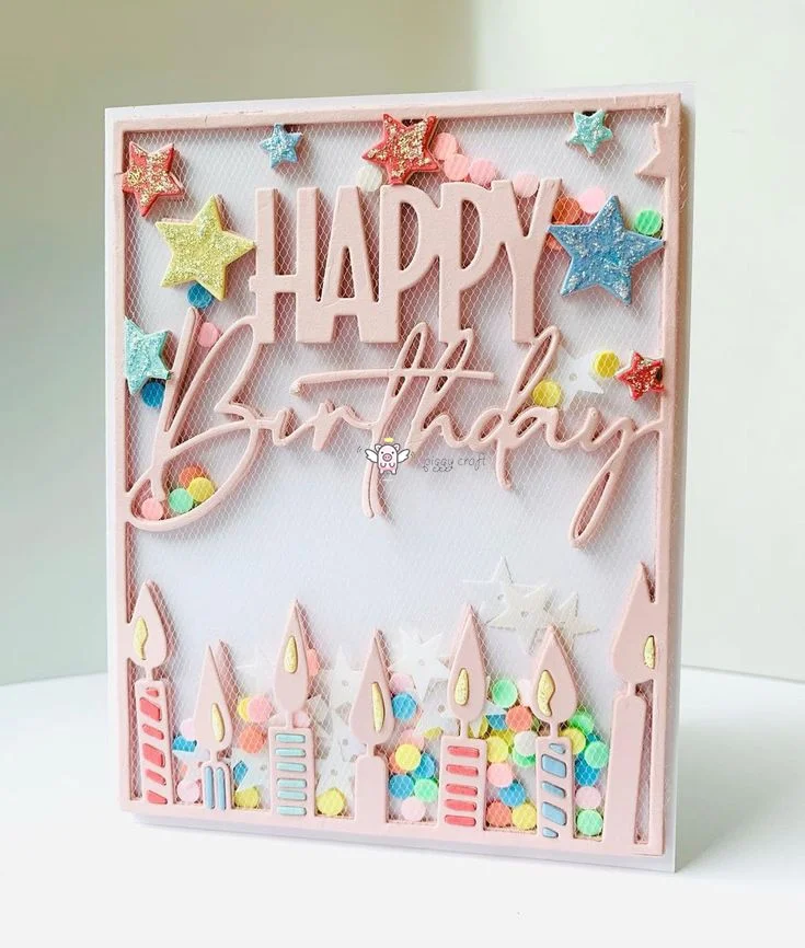 Piggy Craft metal cutting dies cut die mold Birthday candle frame Scrapbook paper craft knife mould blade punch stencils dies