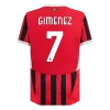GIMENEZ #7 AC Milan Home Authentic Soccer Jersey 2024/25