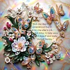 Framed Diamond Painting - Special Shaped - Butterfly Flower (25x25cm)