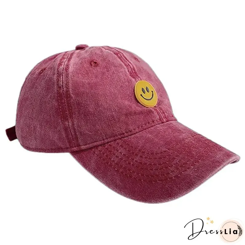 Vintage Smiley Baseball Cap Adjustable