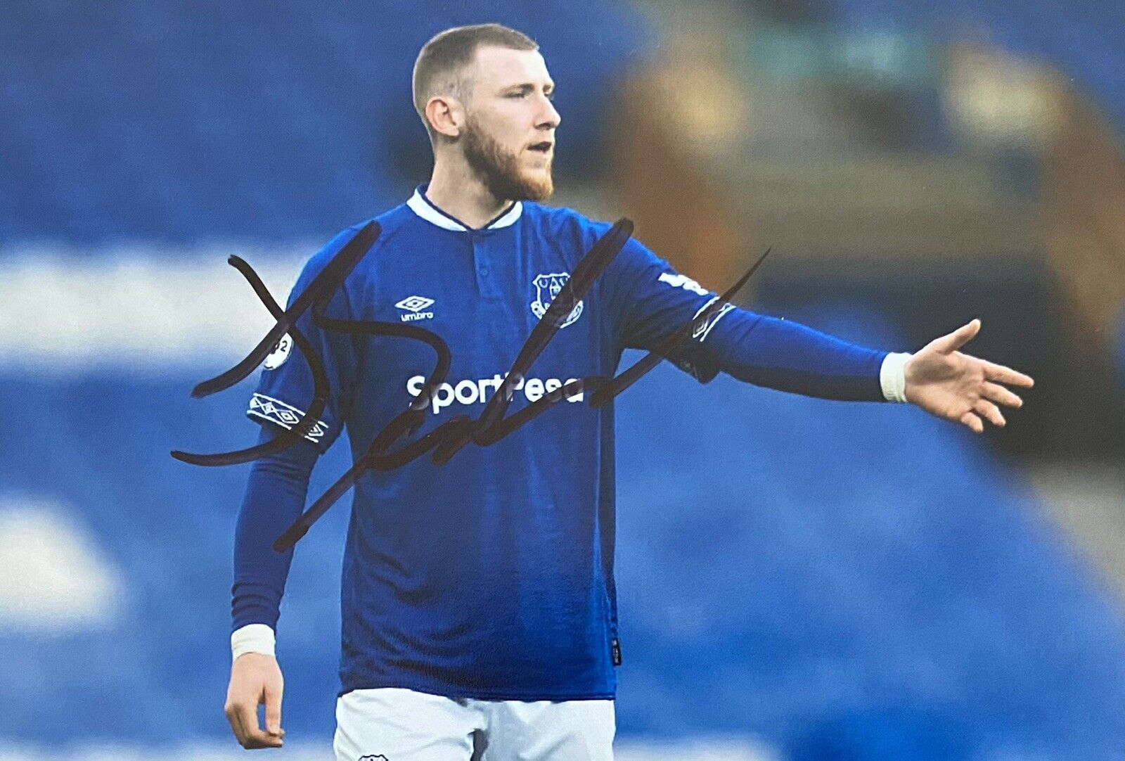 Josh Bowler Genuine Hand Signed Everton 6X4 Photo Poster painting