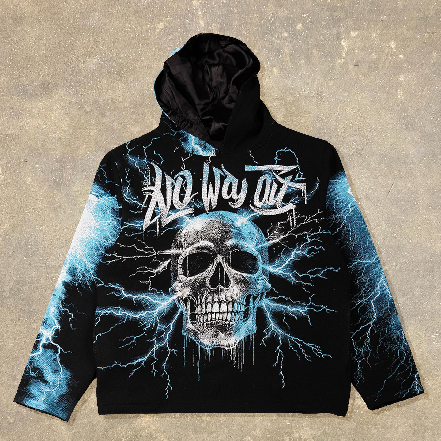 No Way Out Print Long Sleeve Hoodies