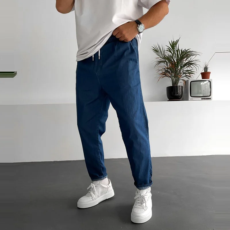 Mens Casual Stretch Waist Jeans / [blueesa] /