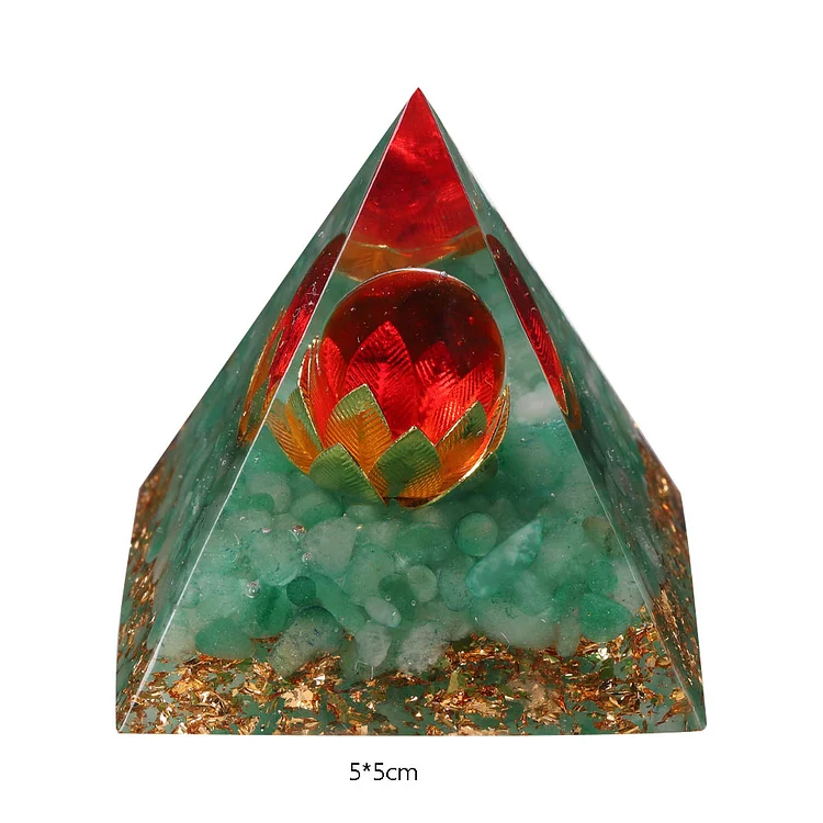 Natural Crystals Orgonite Pyramid Orgone Energy Healing Ornament Decor (D)