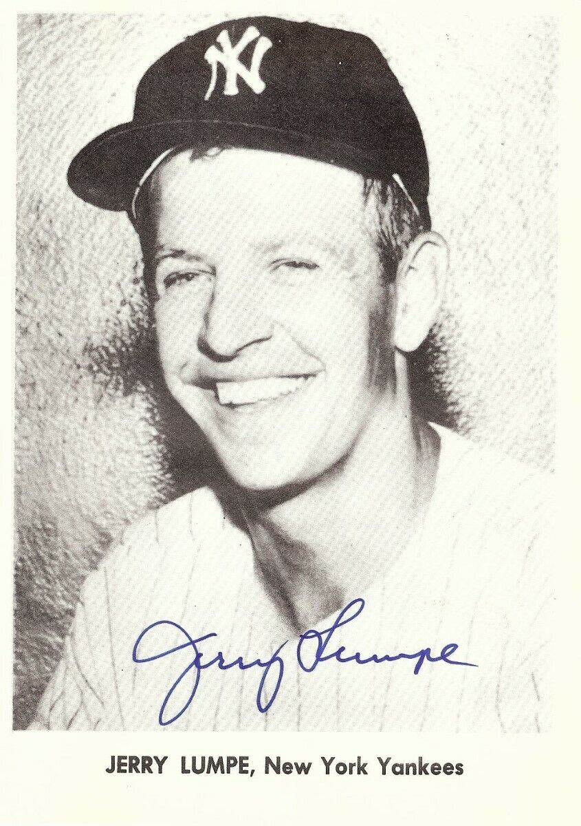 Jerry Lumpe Signed Autographed 5X7 Photo Poster painting Jay Publishing New York Yankees COA