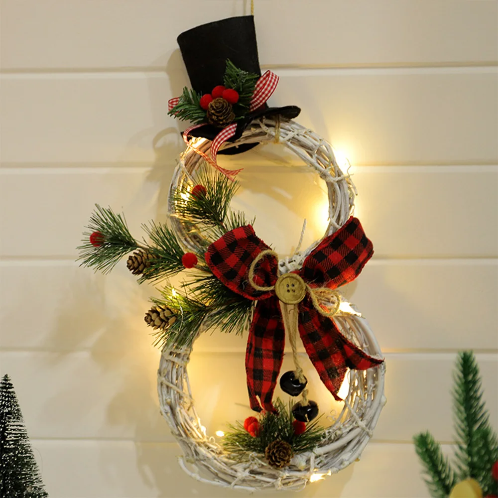 Prop Decoration Christmas Wreath Three Dimensional Rattan Ring Ornaments