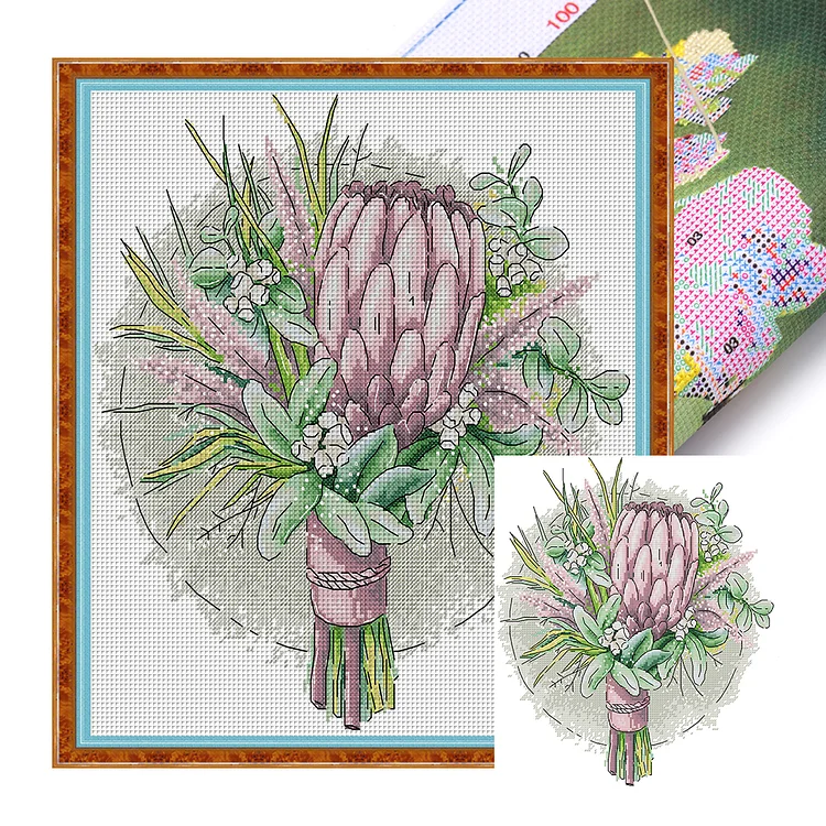 Joy Sunday-Summer Fragrance 14CT (33*36cm)  Stamped Cross Stitch gbfke