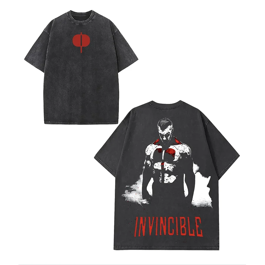 Invincible Printed Unisex Washed T-Shirt