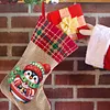 DIY Diamond Painting Christmas Stockings Hanging Ornaments Large Capacity Xmas Socks Pendant Wear Resist Candy Gift Storage Bags for Family Christmas Holiday Party Decoration (Christmas penguin)
