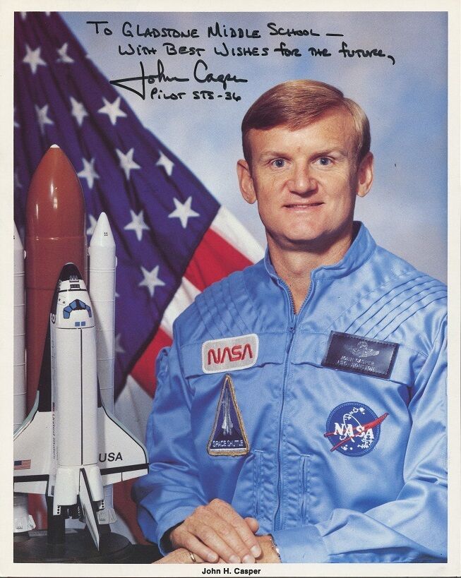 Shuttle Astronaut JOHN H. CASPER Signed Photo Poster painting