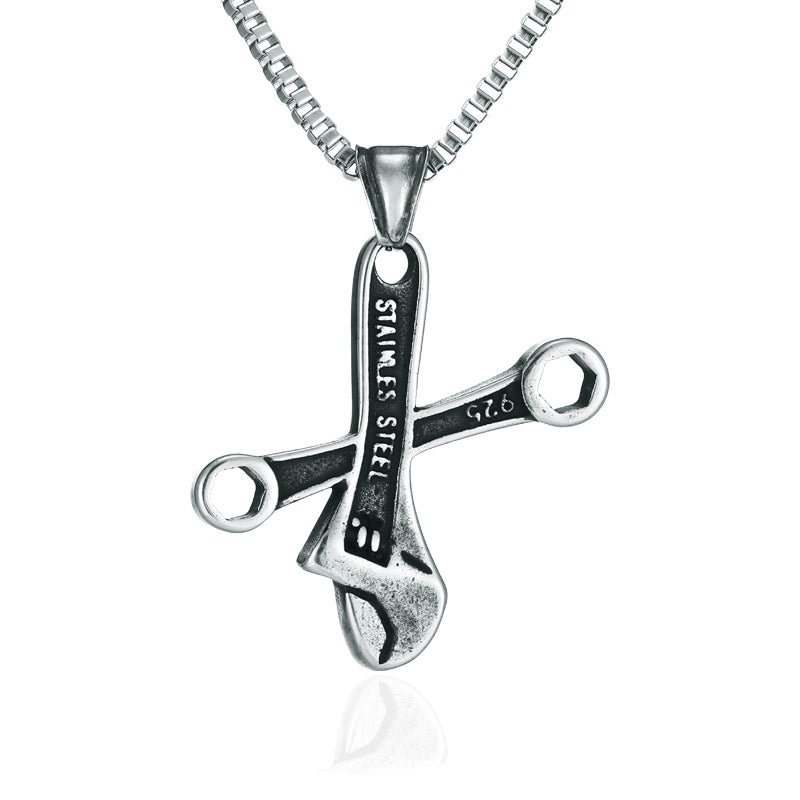 Wrench Necklace Titanium Steel Chain tacday