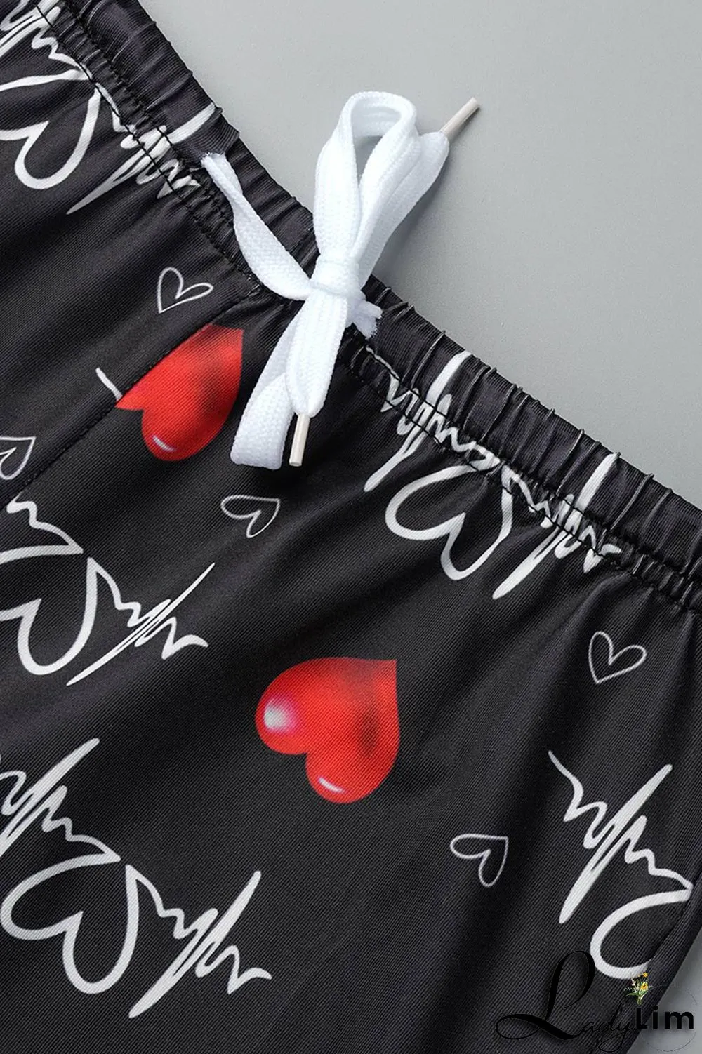 Black Pink Fashion Casual Print Basic U Neck Sleeveless Two Pieces