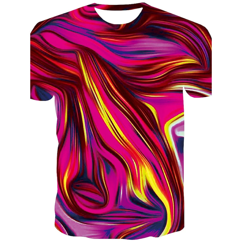 3D Graphic Short Sleeve Shirts Abstract