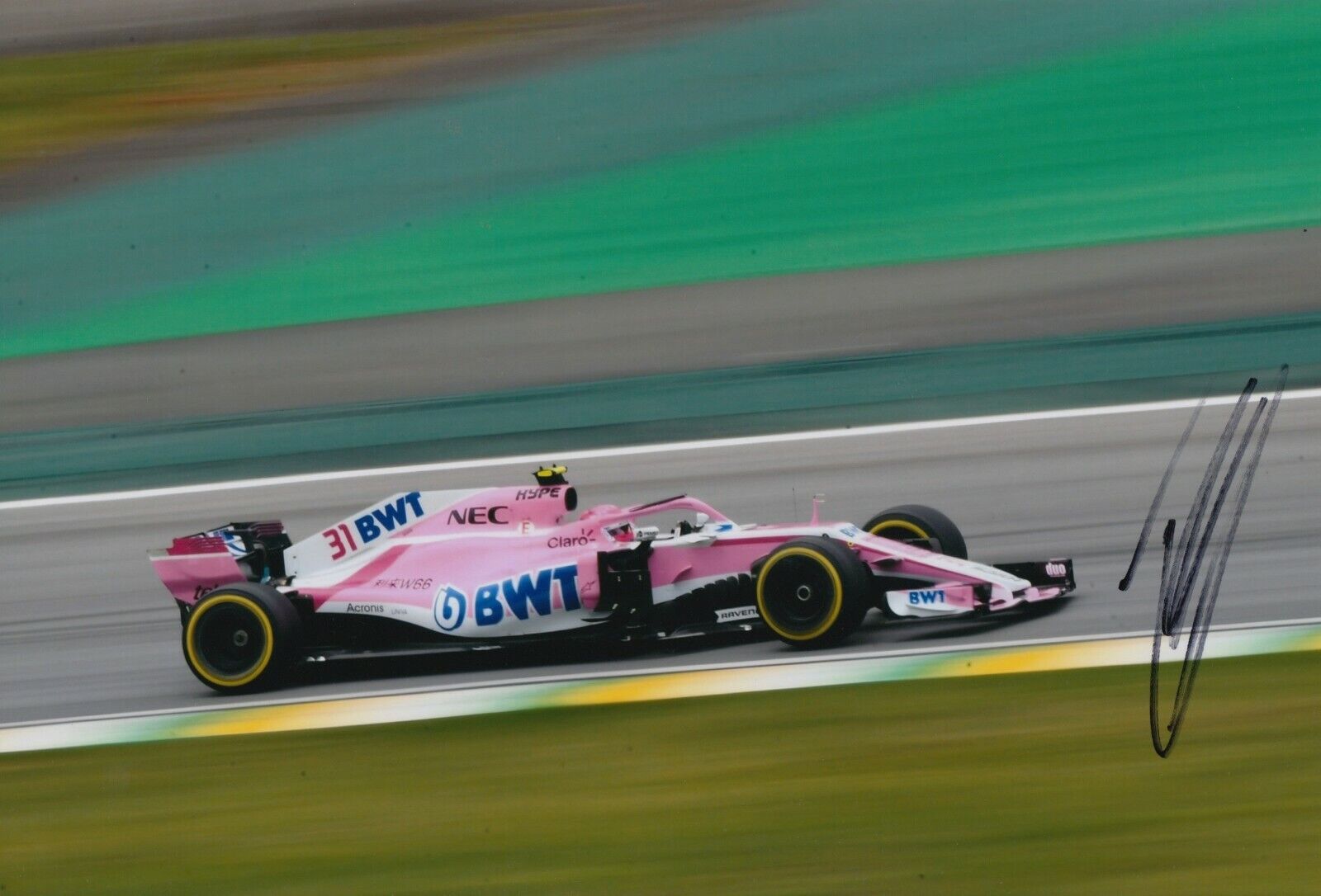 Esteban Ocon Hand Signed 12x8 Photo Poster painting - Formula 1 Autograph 1.