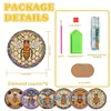6PCS Special Shape Diamond Painting Coasters Kits (Bee Stain Glass )