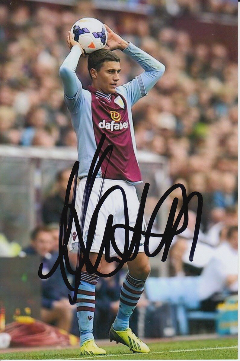 ASTON VILLA HAND SIGNED MATTHEW LOWTON 6X4 Photo Poster painting.