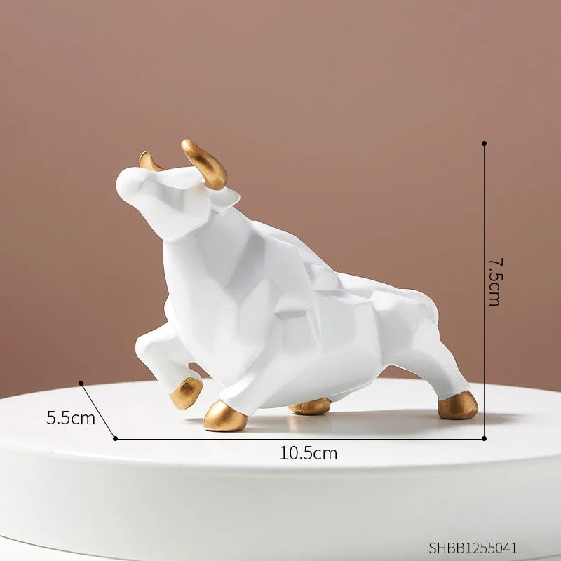 Modern Bullfighting Resin Decoration Bionic Design Animal Model Desktop Small Sculpture Interior Decoration Decoration Gift