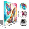 (Pre-Framed)Butterfly Heel -Special Shape Diamond Painting Kit(25x25cm)