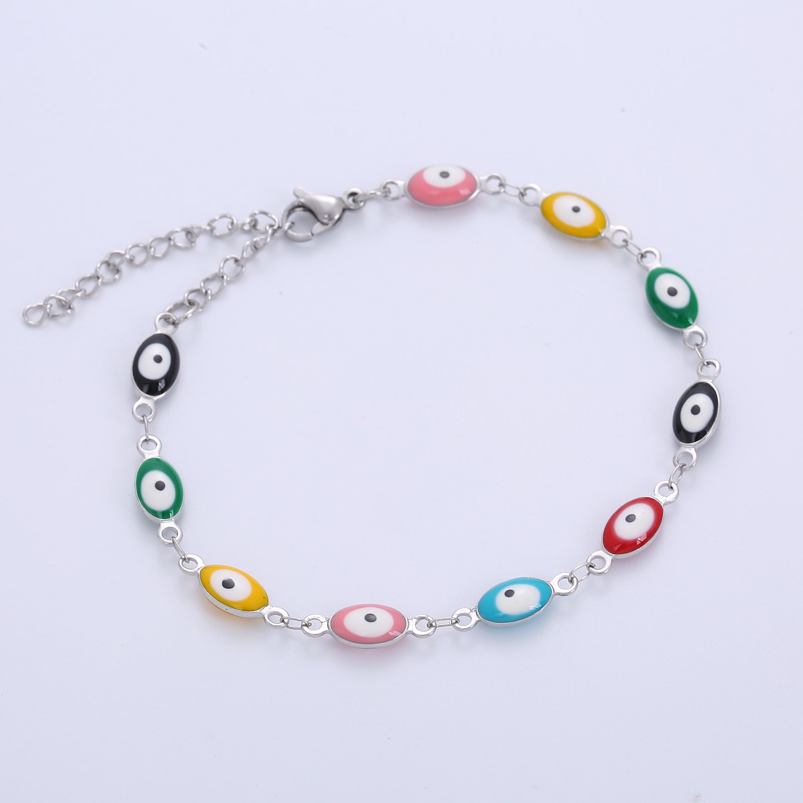 Exotic Women Eye Eye Titanium Steel Oil Dripping Bracelets