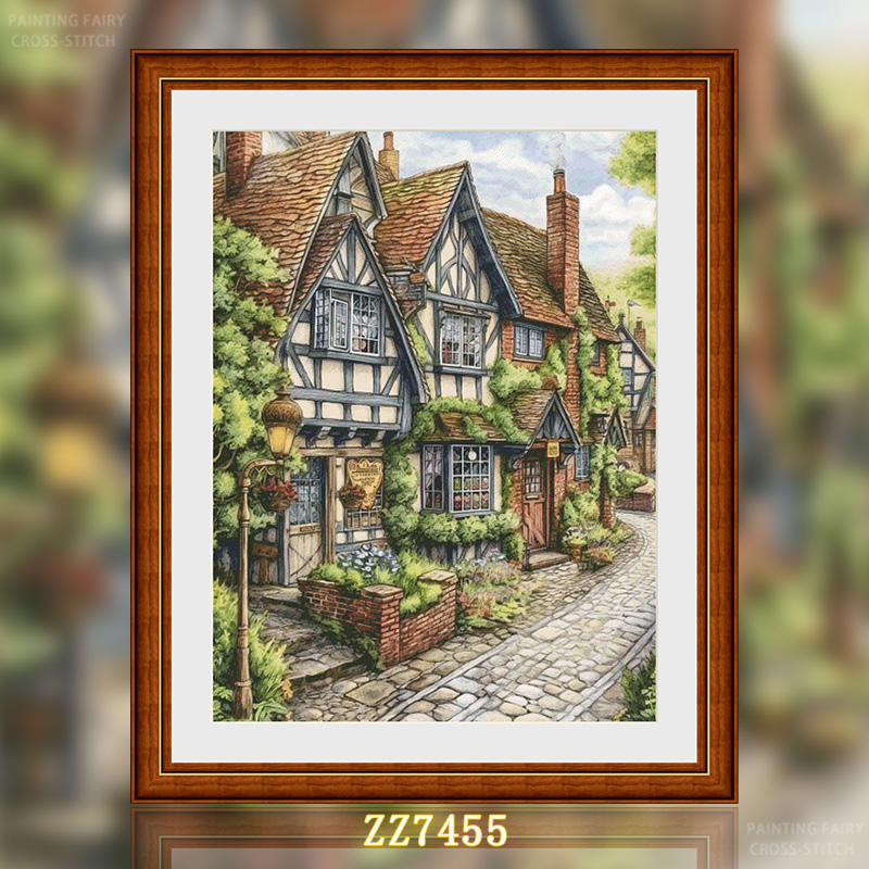 [ZZ7455-Green Town]  Painting Fairy Cross Stitch