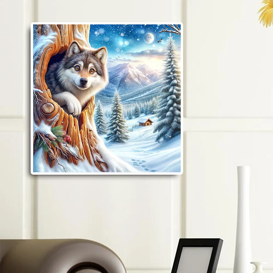 Diamond Painting - Full Round Drill - Wolf(Canvas|40*40cm)