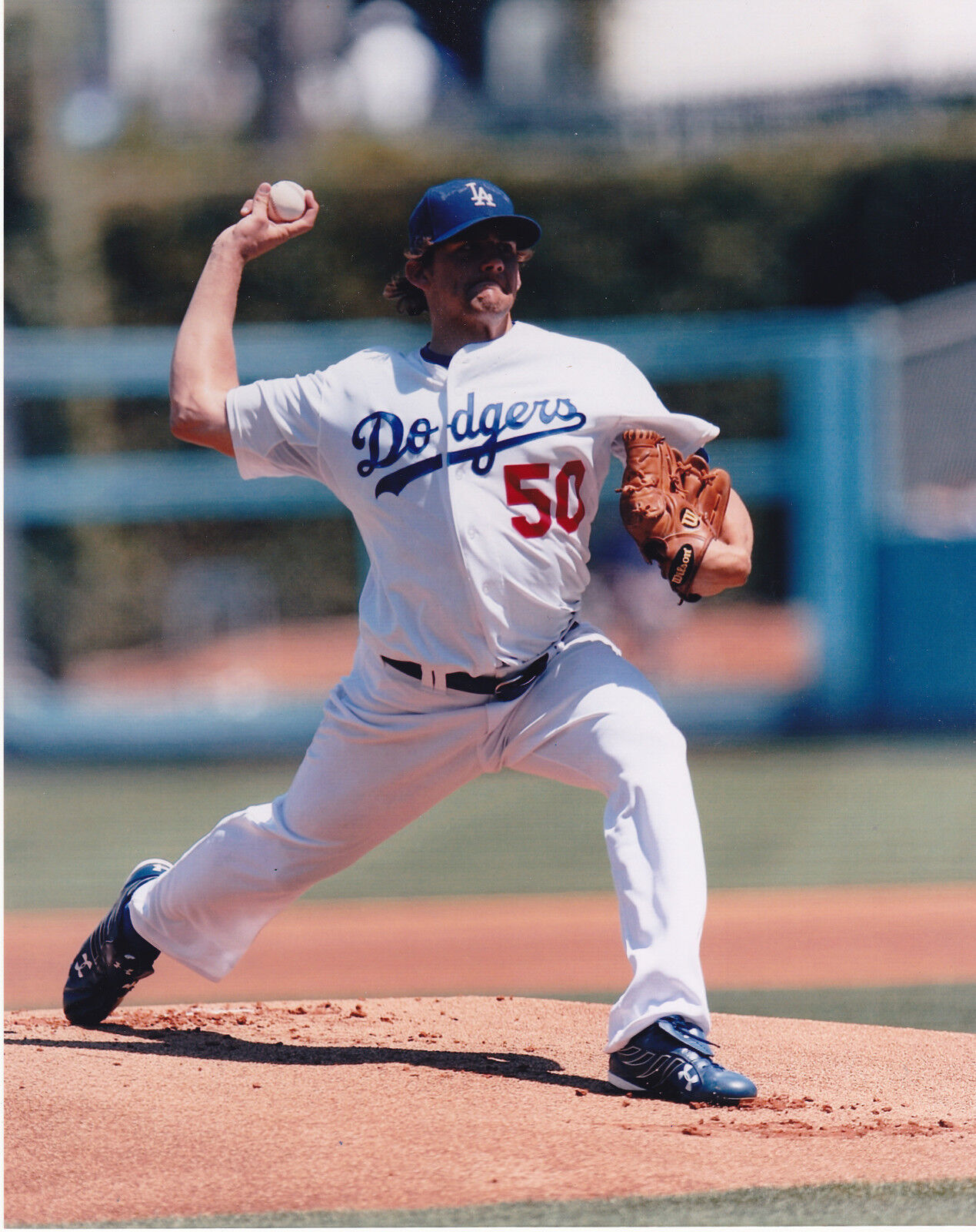 NATHAN EOVALDI LOS ANGELES DODGERS COLOR ACTION 8x10