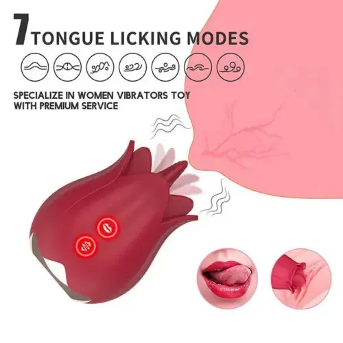 Oral Clit Licking Vibrator G-Spot Dildo Tongue Nipple Massager Women Men Sex  Toy