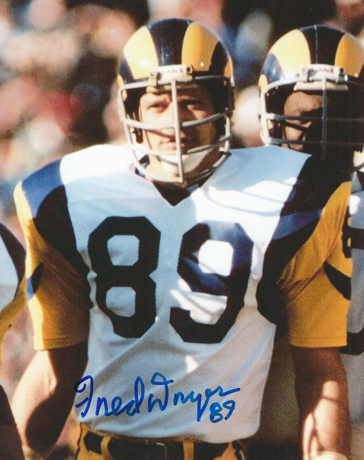 Autographed FRED DRYER Los Angeles Rams 8x10 Photo Poster painting w/COA