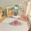 Plateau de rangement de fleurs en acrylique &agrave; 3 niveaux-bo&icirc;te de rangement de bricolage