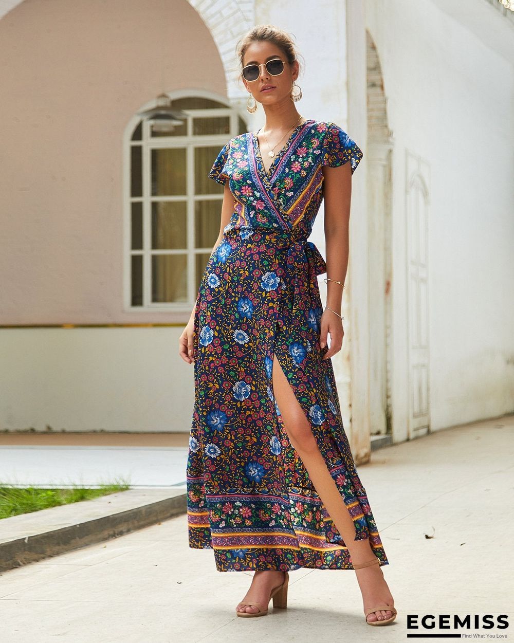 Summer Vacation Print Sexy Jumpsuit Dress Women's Wear | EGEMISS