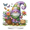 Diamond Painting Acrylic Single Sided May Gnome Ornaments Tabletop Home Office Decor
