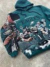 Personalized Eagles Print Long Sleeve Hoodies