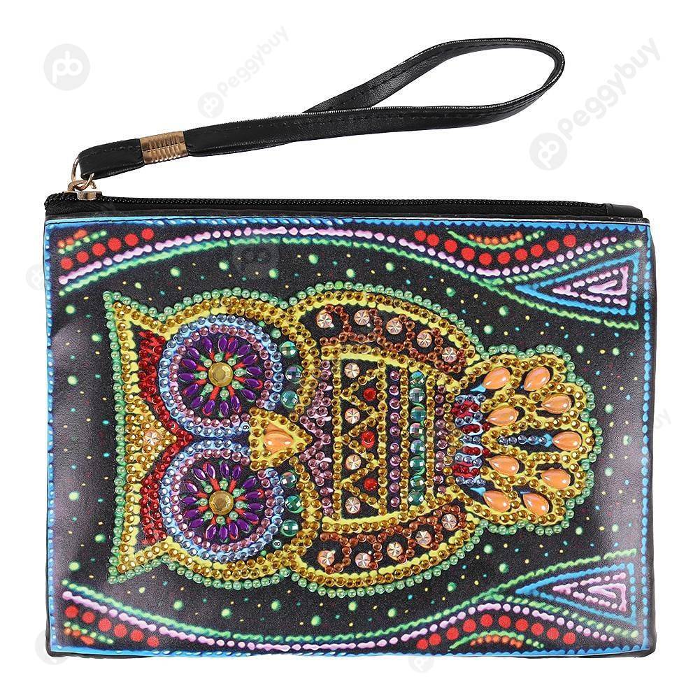 

Owl-DIY Creative Diamond Wristlet Bag, 501 Original