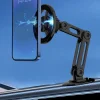Support de t&eacute;l&eacute;phone de voiture &agrave; ventouse pliable magn&eacute;tique rotatif &agrave; 360 &deg; universel