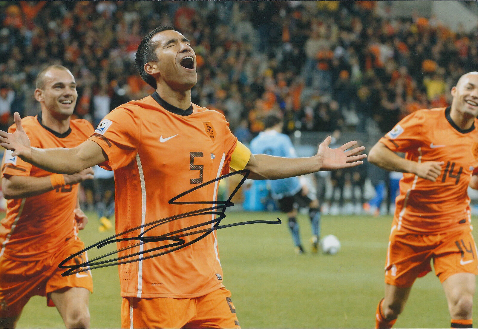 Giovanni VAN BRONCKHORST SIGNED Autograph 12x8 Photo Poster painting AFTAL COA Holland Captain