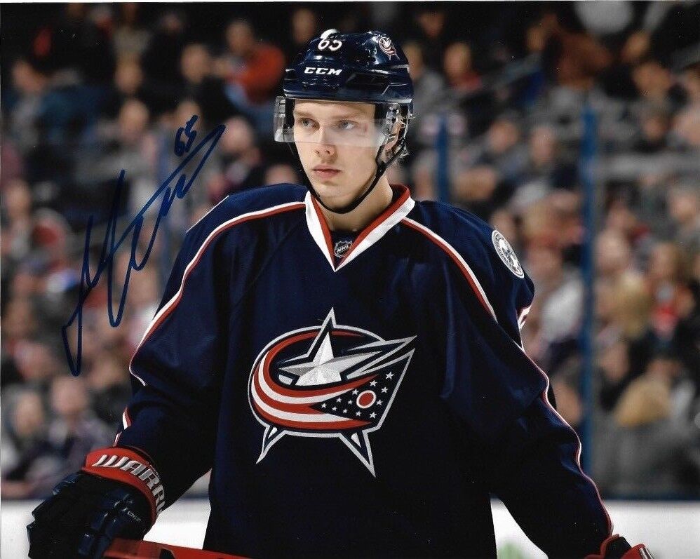 Columbus Blue Jackets Markus Nutivaara Signed Autographed 8x10 NHL Photo Poster painting COA #1